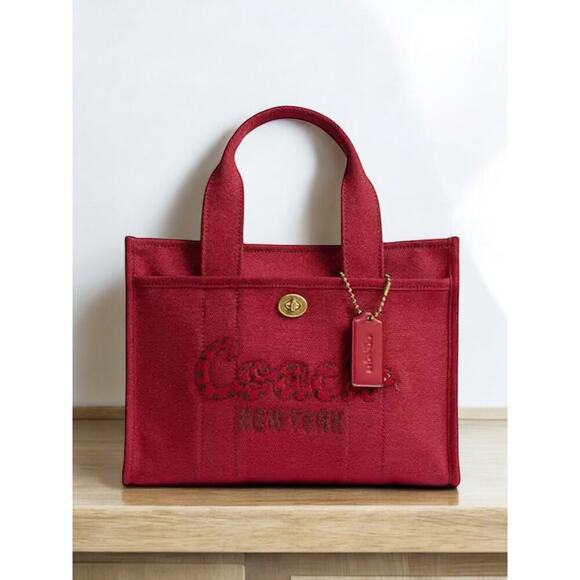 New With Tags Coach CZ430 New Year Snake Cargo Tote 26 Bag - Picture 1 of 8